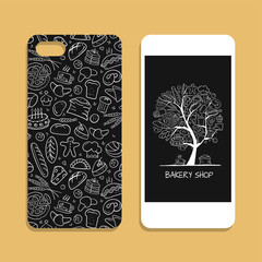 Mobile phone cover design, bakery tree