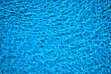 Transparent turquoise water in the pool