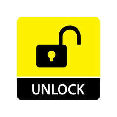 Unlock icon for web and mobile