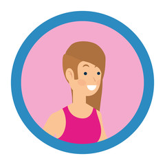 Isolated avatar woman vector design