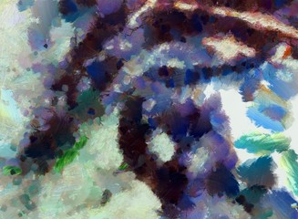 Multicolor brush strokes in oil structure. Grunge fine art mixed media texture. Artistic detailed background. Interesting designed pattern. Prints backdrop.