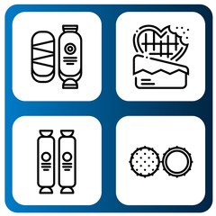 Set of fondue icons such as Chocolate , fondue