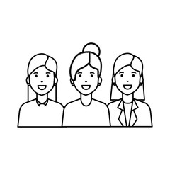 Isolated women vector design