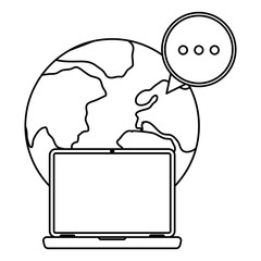Isolated laptop vector design