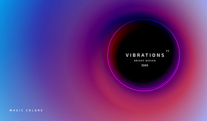 Abstract background with colorful smooth flow of colors. Beautiful blurred backdrop with amazing fluid gradient. Liquid design in trendy colors with gradual blend between shades. Vector illustration