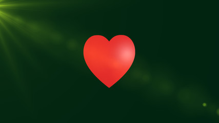 3d rendering of Love Hearts, Heart icon with nice  background