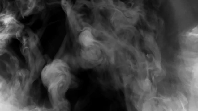 Heluin Concept. Fear. Horror. Something In Smoke. Smoke VFX Elements. Magic Halloween. Smoke On A Black Background