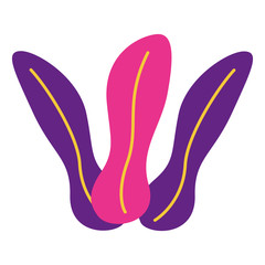 Isolated leaves vector design