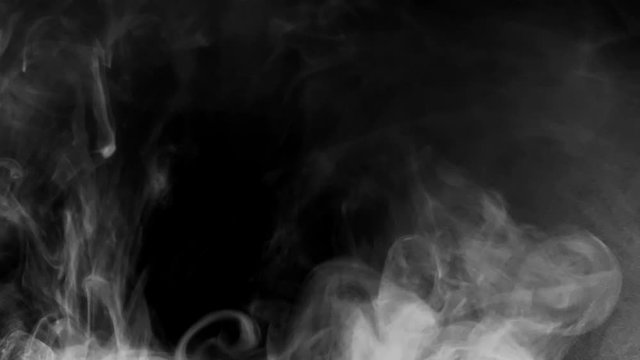 Heluin Concept. Fear. Horror. Something In Smoke. Smoke VFX Elements. Magic Halloween. Smoke On A Black Background