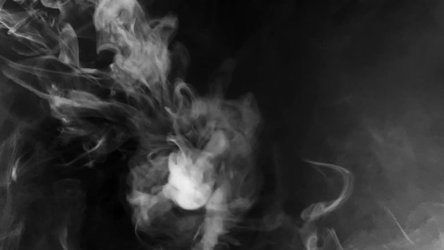 Heluin Concept. Fear. Horror. Something In Smoke. Smoke VFX Elements. Magic Halloween. Smoke On A Black Background