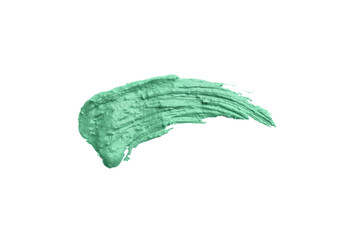 Sample of spirulina facial mask on white background