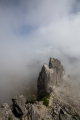 Beautiful View of Canadian Mountain Landscape during a cloudy summer morning. Taken on Crown Mountain, North Vancouver, British Columbia, Canada.