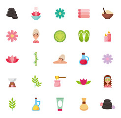 bundle of spa service set icons