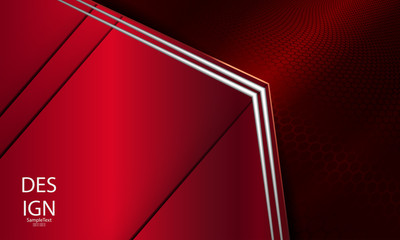 Geometric red dark texture design with abstract white arrows