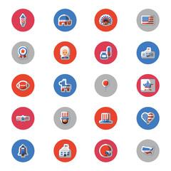independence day united states of america icons