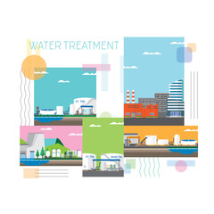 water treatment for drinking, use in the city and use in the industry