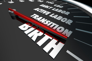 Birth Stages Early Active Labor Having Childbirth Baby 3d Illustration