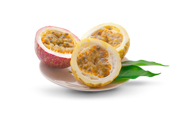 Passion fruit isolated on a white background