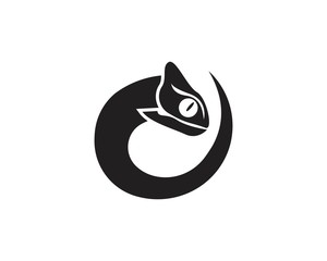 Fototapeta premium Lizard chameleon logo or icon template vector design
