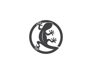 Naklejka premium Lizard chameleon logo or icon template vector design