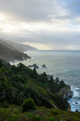 Big Sur Coast Spans along the Pacific Coast