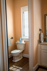 Orange Peach Large Spacious Master Bathroom