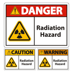Radiation Hazard Symbol Sign Isolate On White Background,Vector Illustration