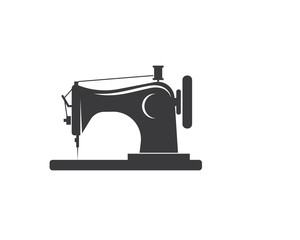 sewing machine icon logo vector
