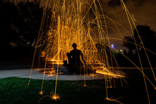 Lincoln statue steel wool