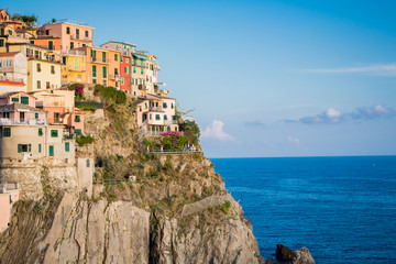 Fototapeta na wymiar Cliffside houses of Manarola, Cinque Terre