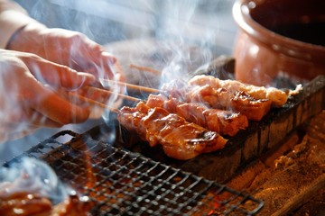 Japanese food Yakitori chicken