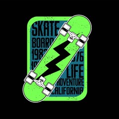 skateboard california adventure kids apparel distressed poster