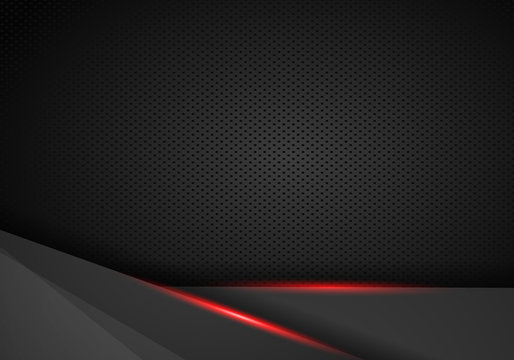 abstract metallic red black frame layout modern tech design template background