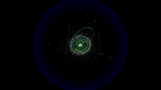 Simulation of the orbits in our solar system.