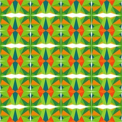 seamless wallpaper pattern with moderate green, dark orange and sea green colors