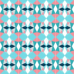 seamless repeating pattern design with baby pink, sky blue and pastel magenta colors