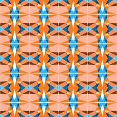 decorative seamless pattern with steel blue, light salmon and coffee colors