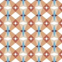 seamless repeating pattern texture with tan, moderate red and sky blue colors