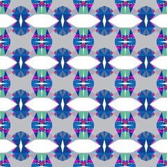 abstract seamless pattern with strong blue, silver and medium violet red colors