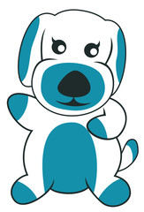 Dog cartoon mascot logo design vector