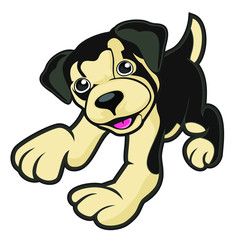 Dog cartoon character standing design vector eps format