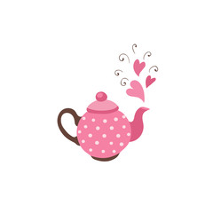 vector teapot isolated