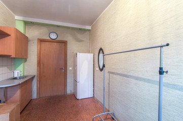 Russia, Moscow- June 13, 2018: interior room apartment. standard repair decoration in hostel