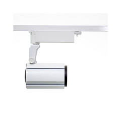 white downlight ceiling lamp isolated on white background. side view.