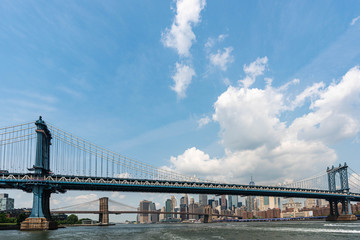 Around New York Manhattan, view from East river and Harlem river