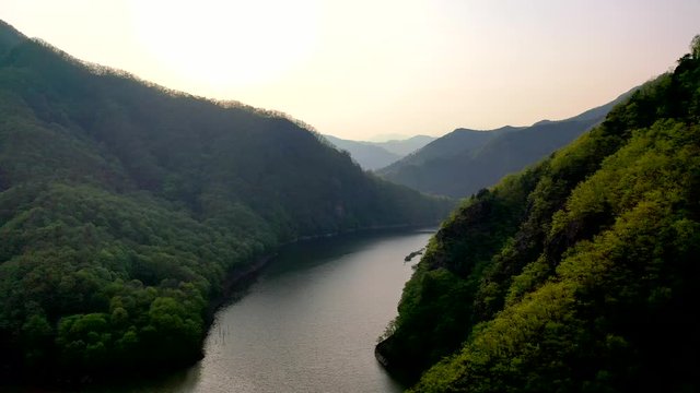 Jukdo Island Gorge with pine tree