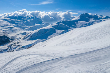 Fototapeta na wymiar ski slopes.