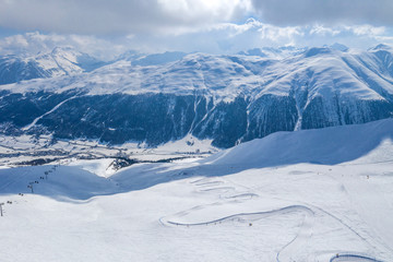 ski slopes.