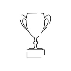 trophy cup vector black linear flat style icon