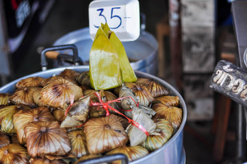 Ancient food wrapped in leaves